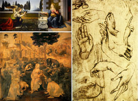Руки в этюдах, зарисовках и живописи Леонардо да Винчи