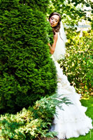 В ботаническом саду Толоконникова можно спокойно фотографировать такой свадебный гламур