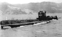 Дизельная подводная лодка 644 проекта в районе Балаклавской бухты
