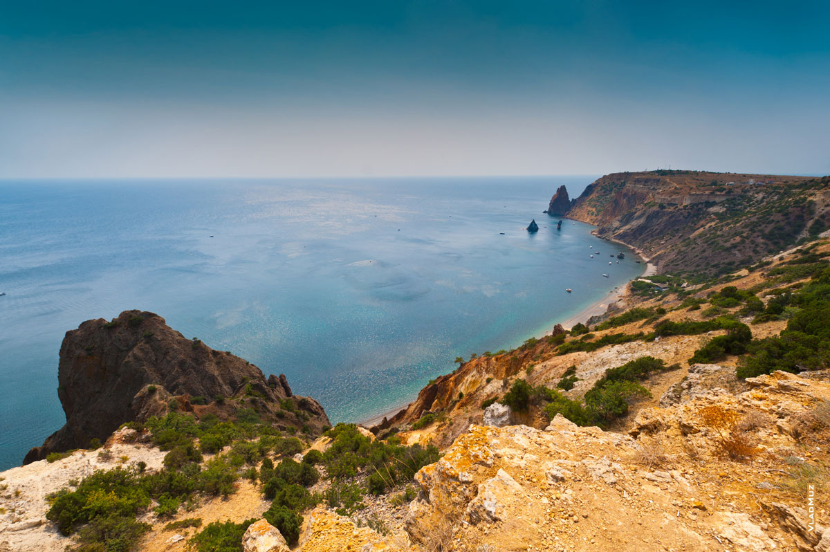 Крымский фото пейзаж в районе мыса Фиолент в Севастополе с HD разрешением 4256 на 2832 пикселей (фото в полном размере и высоком качестве)