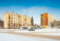 Советская мозаика на стене дома в Иваново украшает город и привлекает внимание