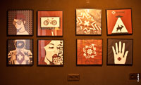 Фото солярных символов на дизайнерских иллюстрациях в кафе города Ижевска
