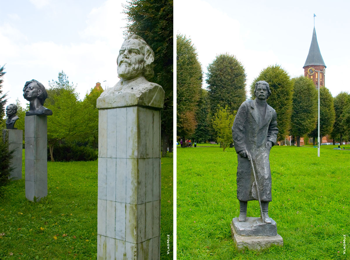 В парке, рядом с Кафедральным собором, можно встретить различные скульптурные композиции