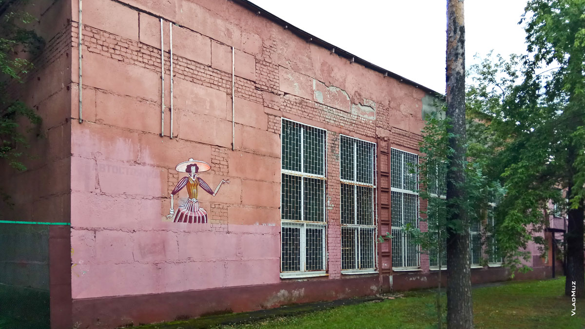 Граффити на стене спортивного корпуса детского стадиона в Королёве Московской области