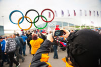 Туристическое фото Олимпийских колец на память