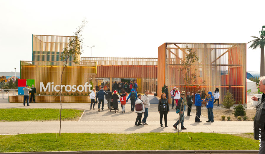 Фото павильона Microsoft в Олимпийском парке «Сочи 2014»