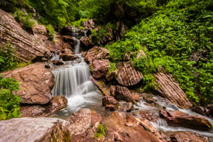 Парк водопадов «Менделиха» в «Роза Хуторе»: фотопейзажи
