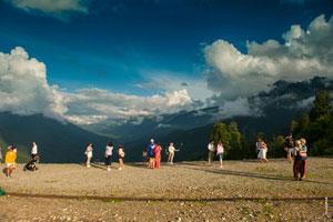 Смотровая площадка в Горной Олимпийской деревне на высоте 1170 метров «Роза Плато» (HD quality)